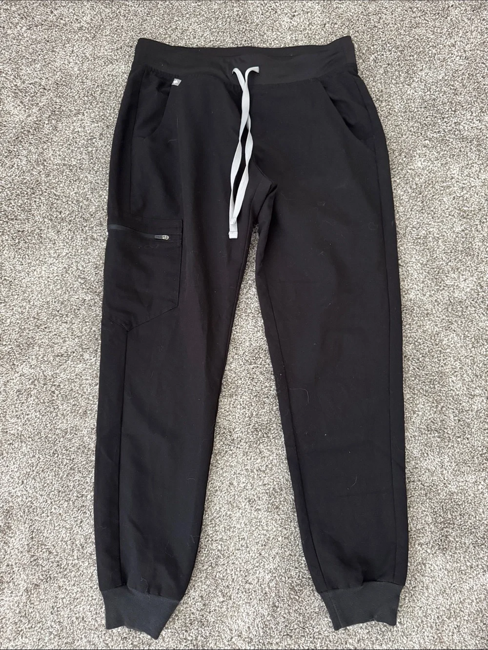 Figs Zamora Women's Black Jogger Pants with Drawstring